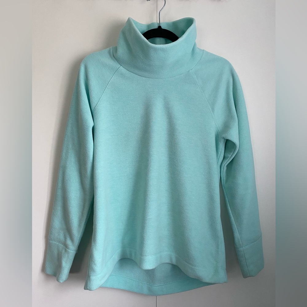 DSG Aqua Polyester Turtleneck Top Size Small